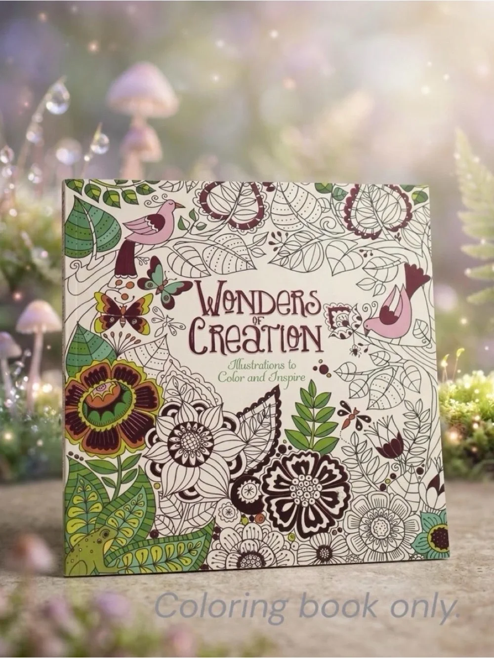 Wonders of Creation Adult Botanical Coloring Book | Fairycore